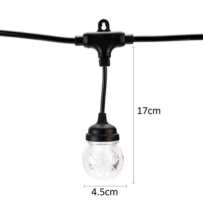 Ghirlanda luminoasa, solara, decorativa, interconectabila, Naimeed D6099, 5m, 10 Becuri LED, Lumina Alb Cald