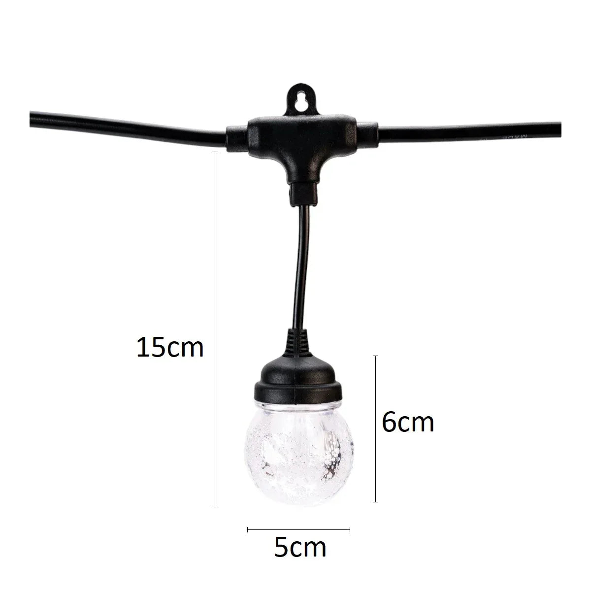Ghirlanda luminoasa, decorativa, interconectabila, Naimeed D6102, 5m, 10 Becuri LED, Lumina Multicolor