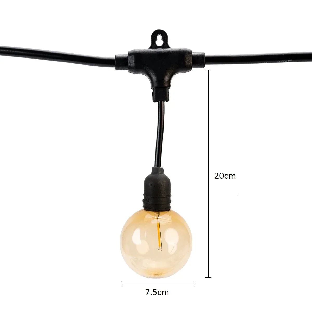 Ghirlanda luminoasa, decorativa, interconectabila, Naimeed D6104, 5m, 10 Becuri LED, Lumina Alb Cald