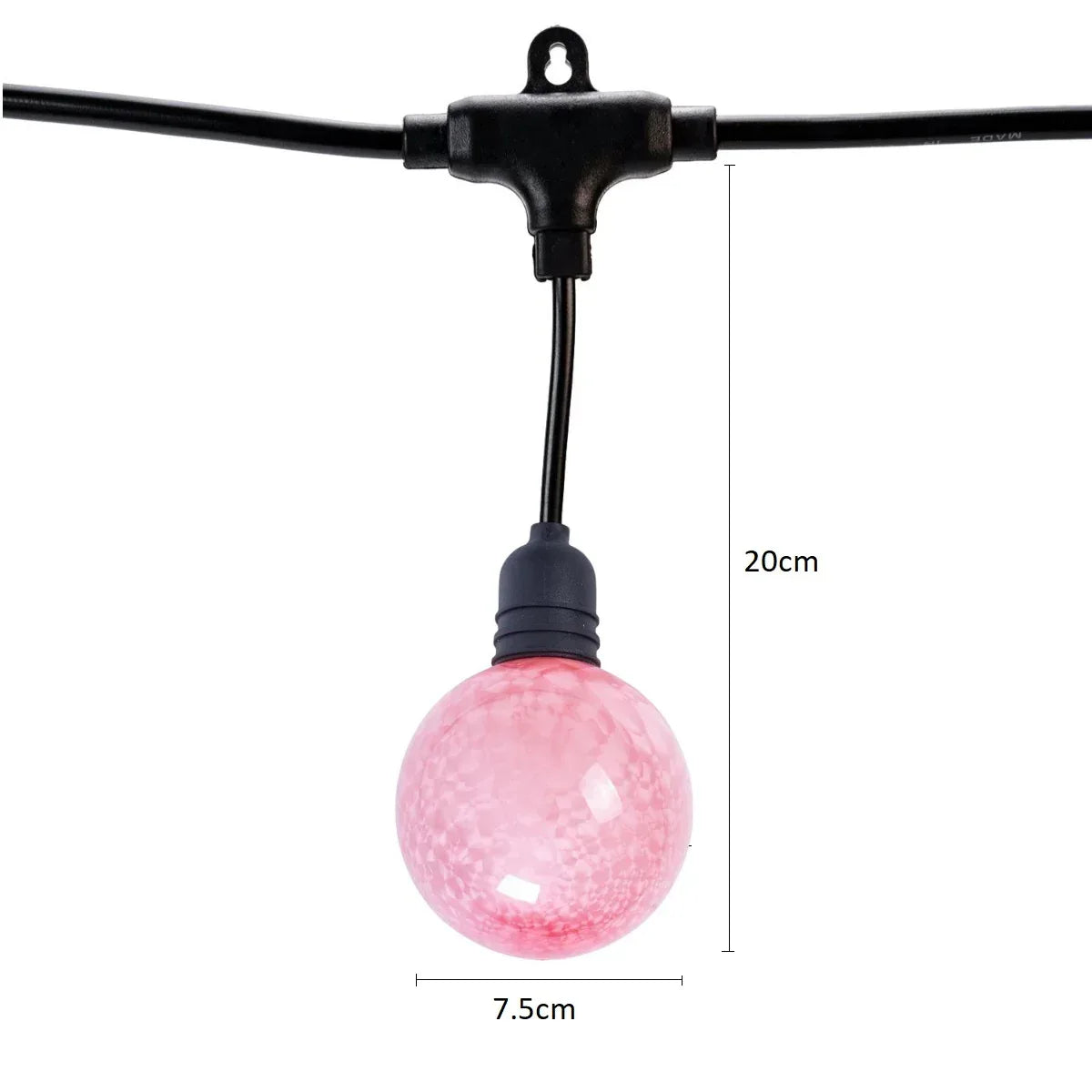 Ghirlanda luminoasa, decorativa, interconectabila, Naimeed D6108, 5m, 10 Becuri LED, Lumina Multicolor