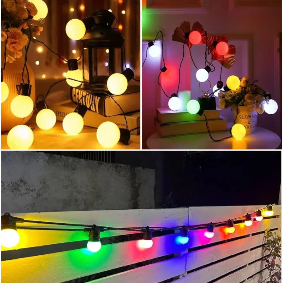 Ghirlanda luminoasa, decorativa, interconectabila, Naimeed D6110, 5m, 10 Becuri LED, Lumina Multicolor