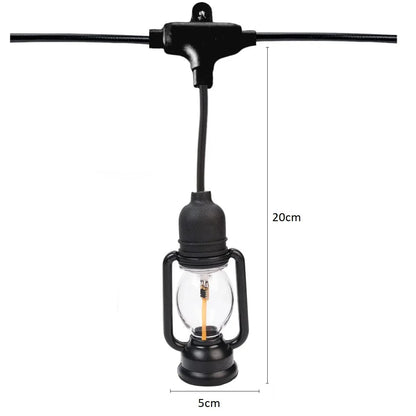 Ghirlanda luminoasa, solara, decorativa, interconectabila, Naimeed D6111, 5m, 10 Becuri LED, Lumina Alb Cald