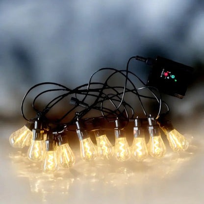 Ghirlanda luminoasa, solara, decorativa, interconectabila, Naimeed D6115, 5m, 10 Becuri LED, Lumina Alb Cald