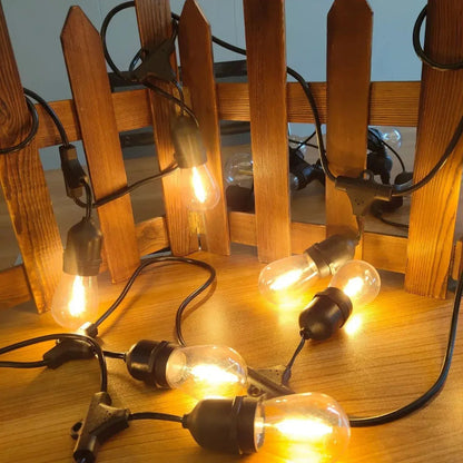 Ghirlanda luminoasa, solara, decorativa, interconectabila, Naimeed D6123, 5m, 10 Becuri LED, Lumina Alb Cald