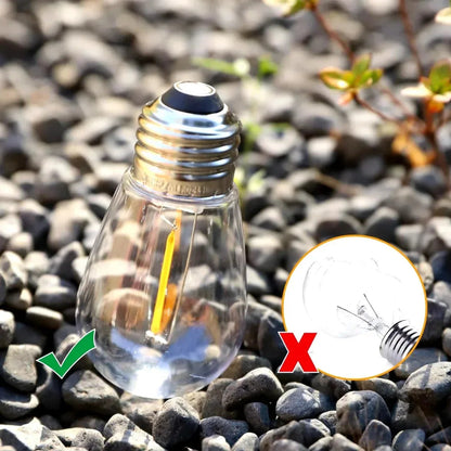 Set 10 becuri LED E27, un filament 1W, 220V, pentru ghirlanda, Naimeed D6129, Lumina Alb Cald