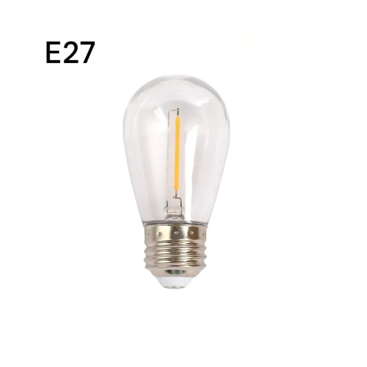 Set 10 becuri LED E27, un filament 1W, 220V, pentru ghirlanda, Naimeed D6129, Lumina Alb Cald