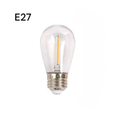 Set 10 becuri LED E27, un filament 1W, 220V, pentru ghirlanda, Naimeed D6129, Lumina Alb Cald