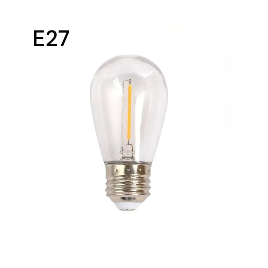 Set 10 becuri LED E27, un filament 1W, 220V, pentru ghirlanda, Naimeed D6129, Lumina Alb Cald