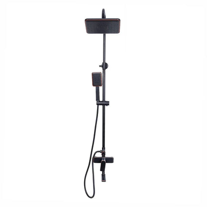 Coloana de dus, cu para fixa si para mobila, Naimeed D6137, 3 functii, otel inoxidabil, Negru