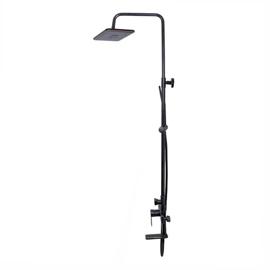 Coloana de dus, cu para fixa si para mobila, Naimeed D6137, 3 functii, otel inoxidabil, Negru