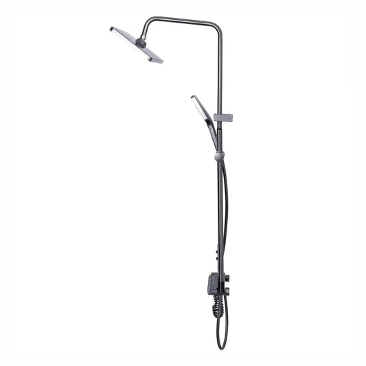Coloana de dus, cu para fixa si para mobila, Naimeed D6144, 4 functii, otel inoxidabil, Argintiu