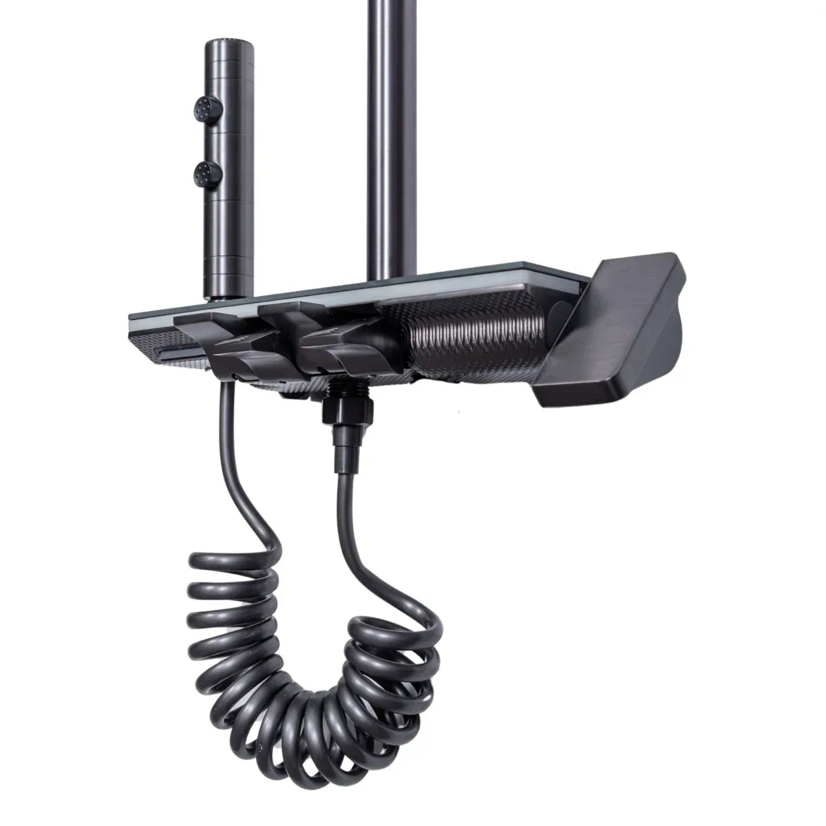 Coloana de dus, cu para fixa si para mobila, Naimeed D6145, 4 functii, otel inoxidabil, Gri