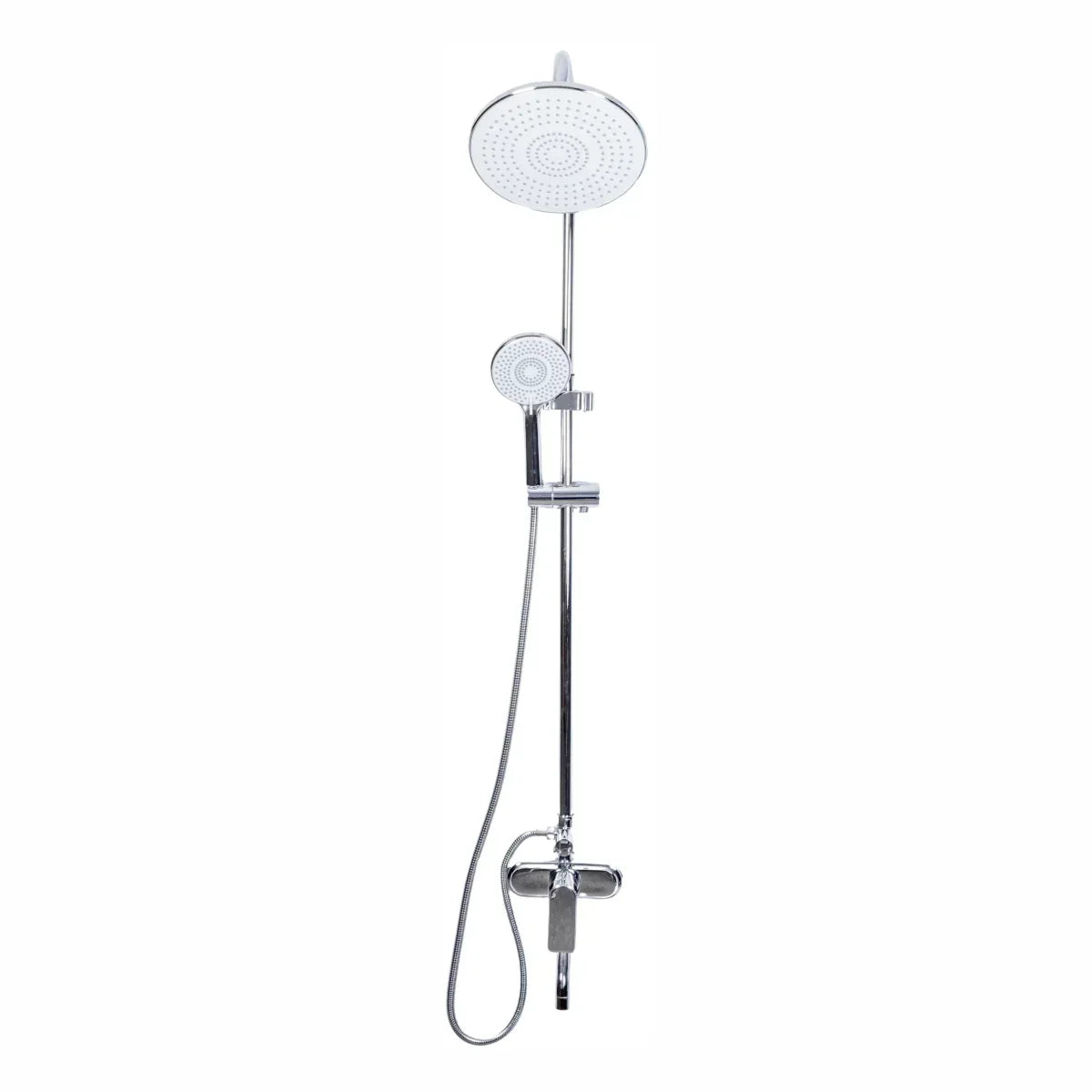 Coloana de dus, cu para fixa si para mobila, Naimeed D6152, 3 functii, otel inoxidabil, Argintiu