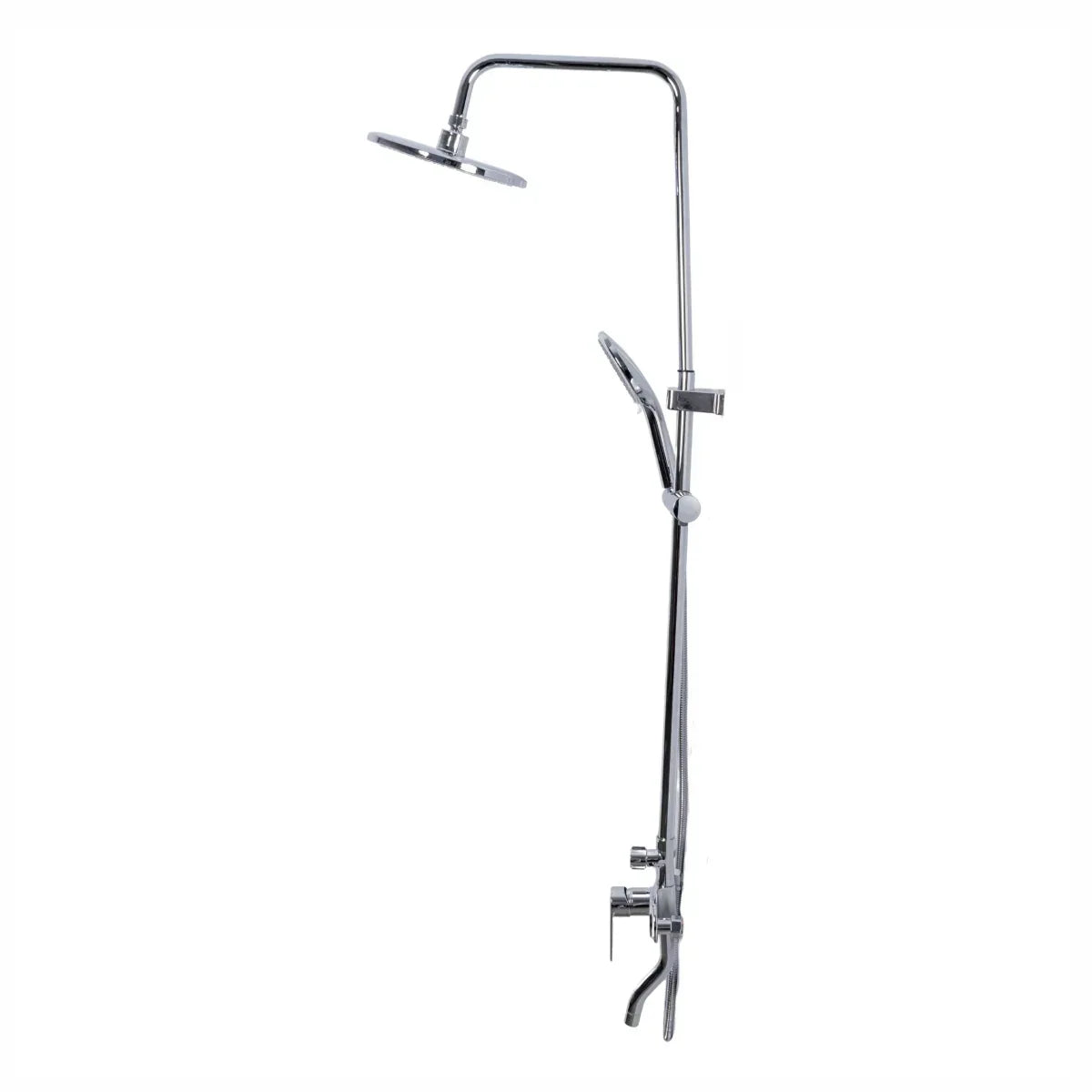 Coloana de dus, cu para fixa si para mobila, Naimeed D6152, 3 functii, otel inoxidabil, Argintiu