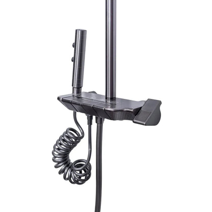 Coloana de dus, cu para fixa si para mobila, Naimeed D6157, 4 functii, otel inoxidabil, Gri