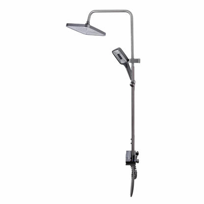 Coloana de dus, cu para fixa si para mobila, Naimeed D6158, 4 functii, otel inoxidabil, Argintiu