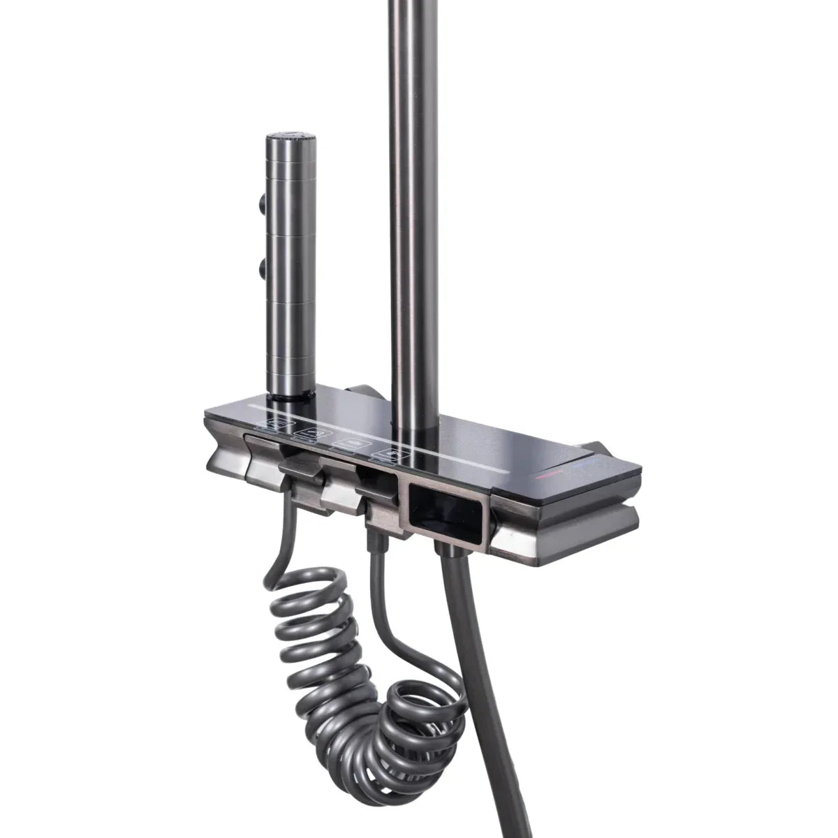 Coloana de dus, cu para fixa si para mobila, Naimeed D6158, 4 functii, otel inoxidabil, Argintiu