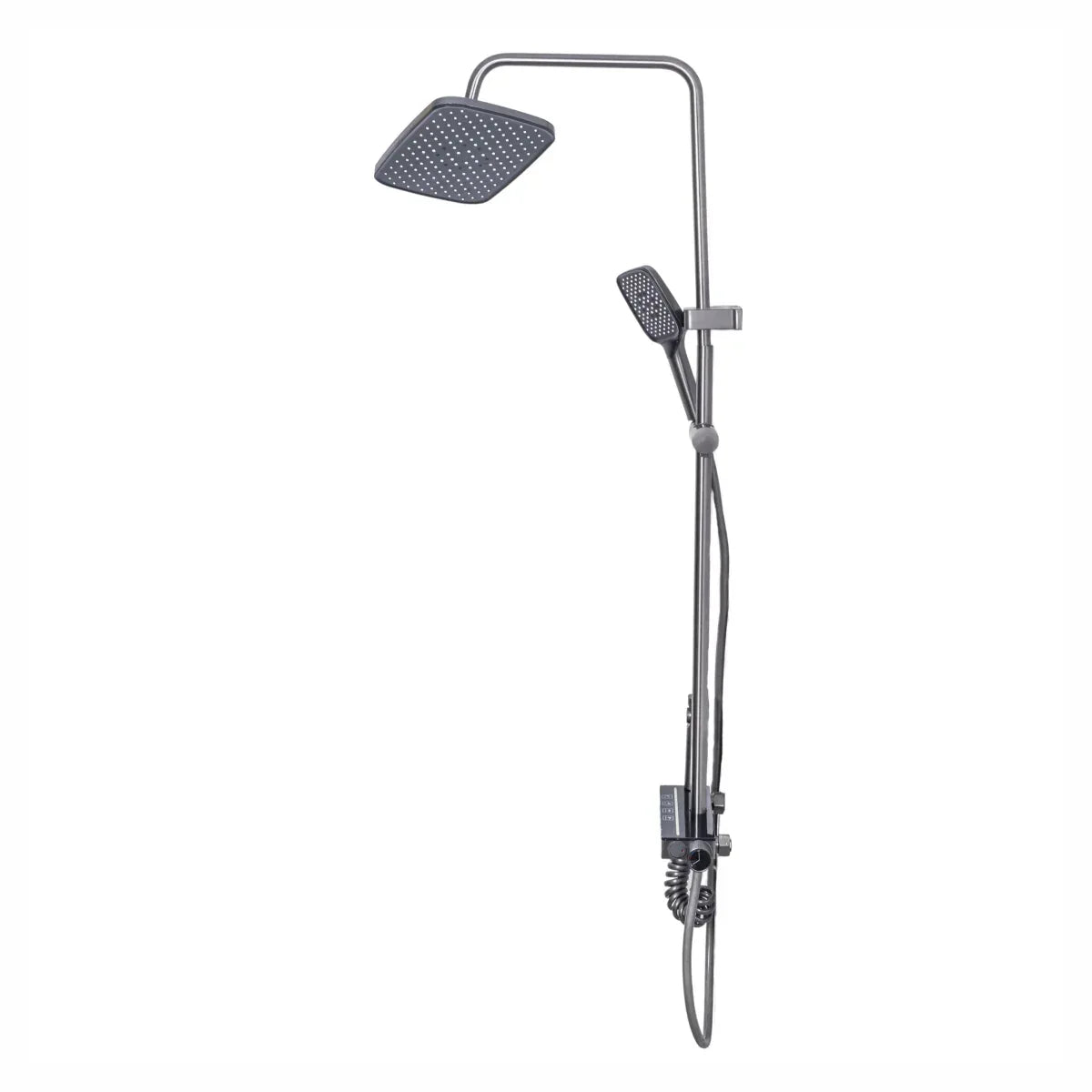 Coloana de dus, cu para fixa si para mobila, Naimeed D6159, 4 functii, otel inoxidabil, Argintiu