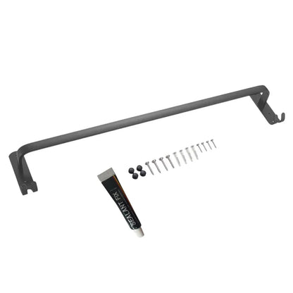 Suport prosoape din aluminiu cu carlige duble, Naimeed D6165, Gri