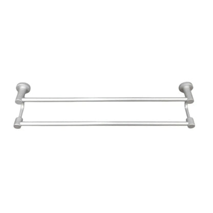 Suport dublu pentru prosoape, aluminiu, 60x12cm, Naimeed D6169, Argintiu