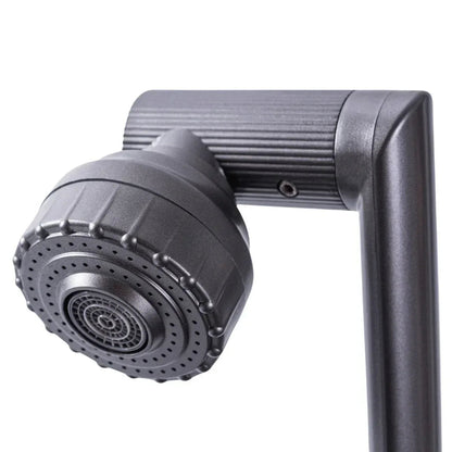 Baterie chiuveta pentru o singura alimentare cu apa, (cald sau rece), rotire 360°, multifunctionala, cu design modern, Naimeed D6186, Gri