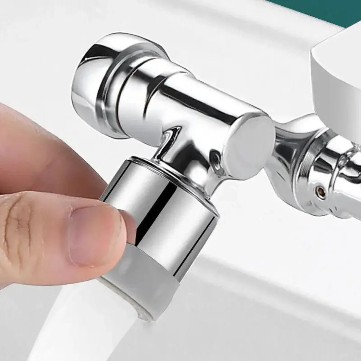 Extensie pivotanta pentru robinet, 2 moduri de pulverizare, Naimeed D6192, Argintiu