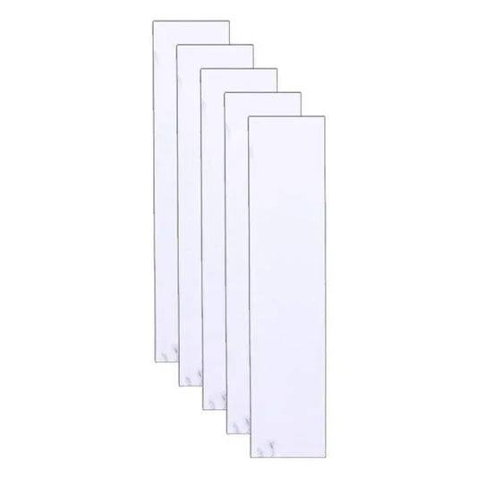 Set 5 profile Rectangular Decorativ Ranforsat WPC, Naimeed D6210, 260x10x5cm, Alb marmura