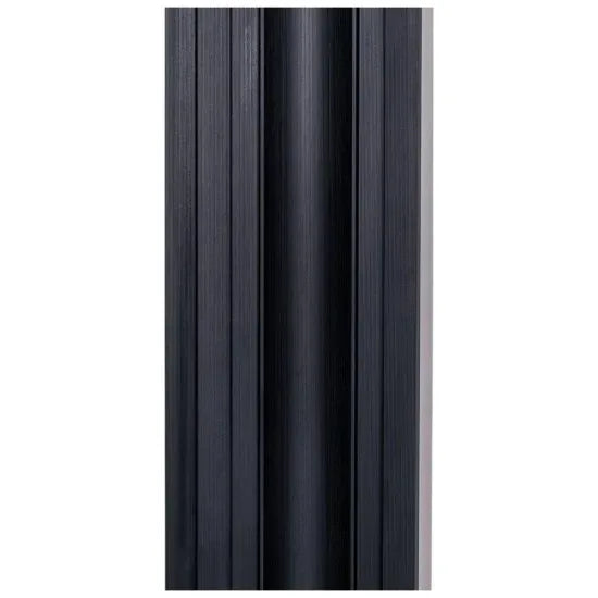 Set 5 panouri decorative, riflaj WPC, Naimeed D6227, 260x18x1.8cm, Negru