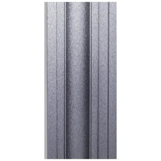 Set 5 panouri decorative, riflaj WPC, Naimeed D6228, 260x18x1.8cm, Gri metalizat