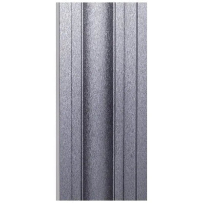 Set 5 panouri decorative, riflaj WPC, Naimeed D6228, 260x18x1.8cm, Gri metalizat