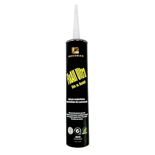 Adeziv pentru panouri decorative, WPC, riflaje, Naimeed D6230, Transparent, 310ml