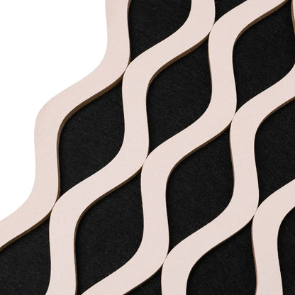 Set 6 Panouri riflaj acustic decorativ, MDF si pasla, Naimeed D6239, 240x30x1.8cm, Roz