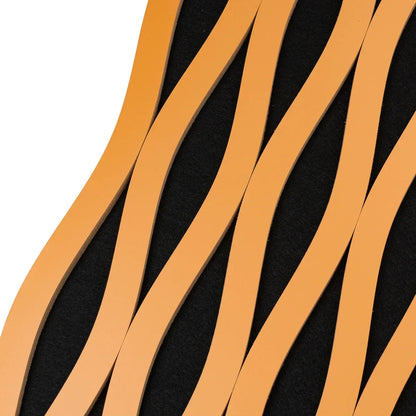 Set 3 Panouri riflaj acustic decorativ, MDF si pasla, Naimeed D6242, 240x30x1.8cm, Cires