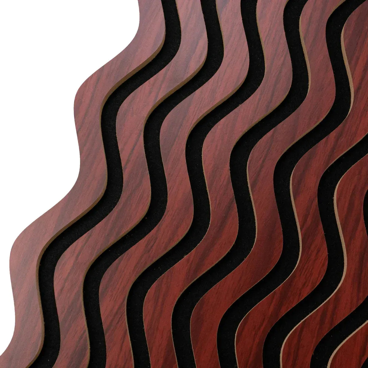 Set 6 Panouri riflaj acustic decorativ, MDF si pasla, Naimeed D6244, 240x30x1.8cm, Visin