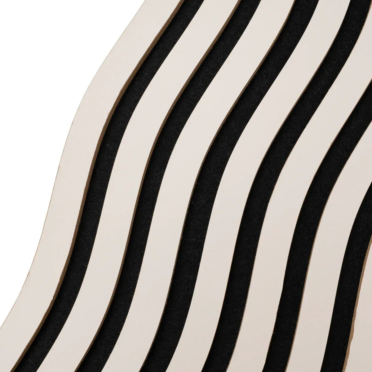 Set 6 Panouri riflaj acustic decorativ, MDF si pasla, Naimeed D6247, 240x30x1.8cm, Gri