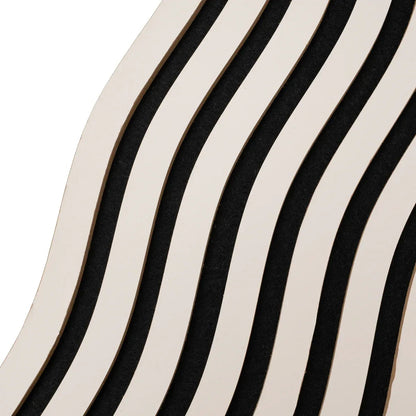 Set 3 Panouri riflaj acustic decorativ, MDF si pasla, Naimeed D6247, 240x30x1.8cm, Gri
