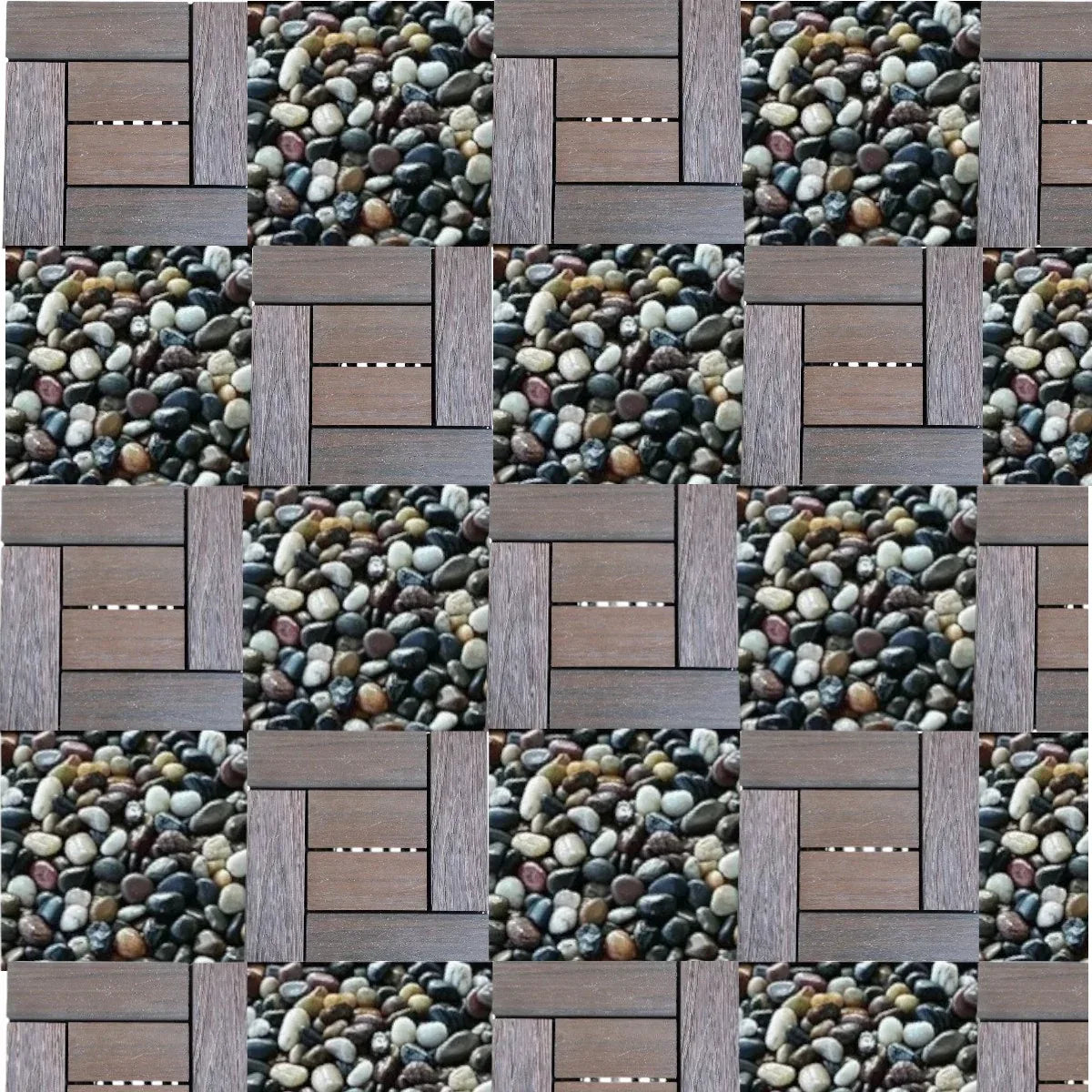 Dala deck terasa WPC, Naimeed D6253, 30x30x2cm, Maro