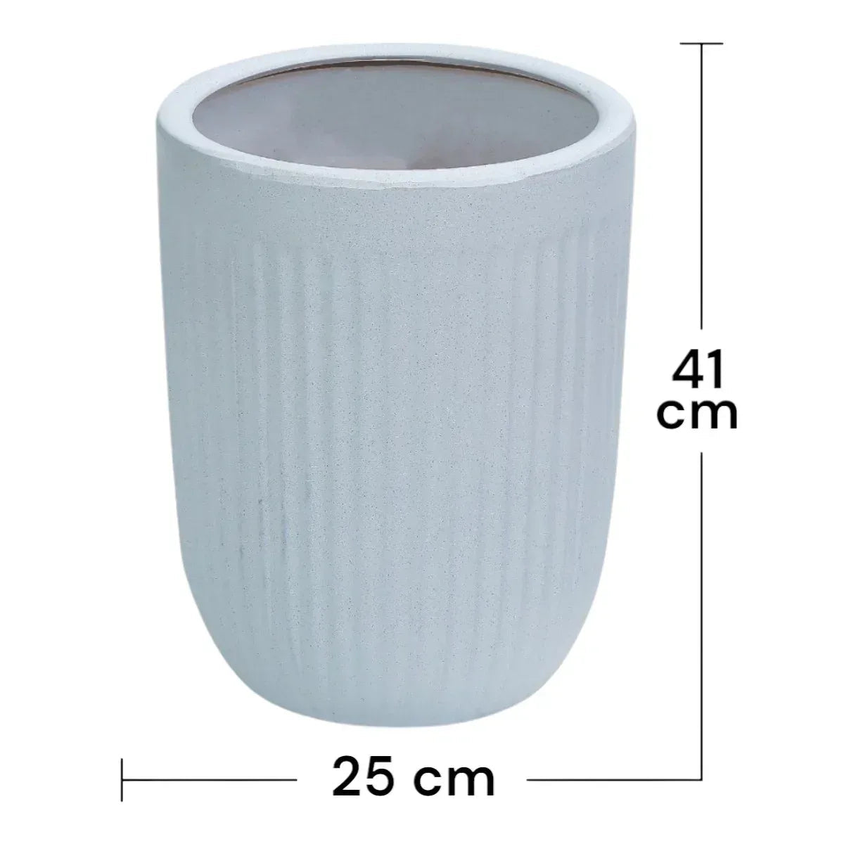 Ghiveci ecologic, Eco-friendly, Naimeed D6358, Mic , din materiale minerale, Alb, 44x32x32cm