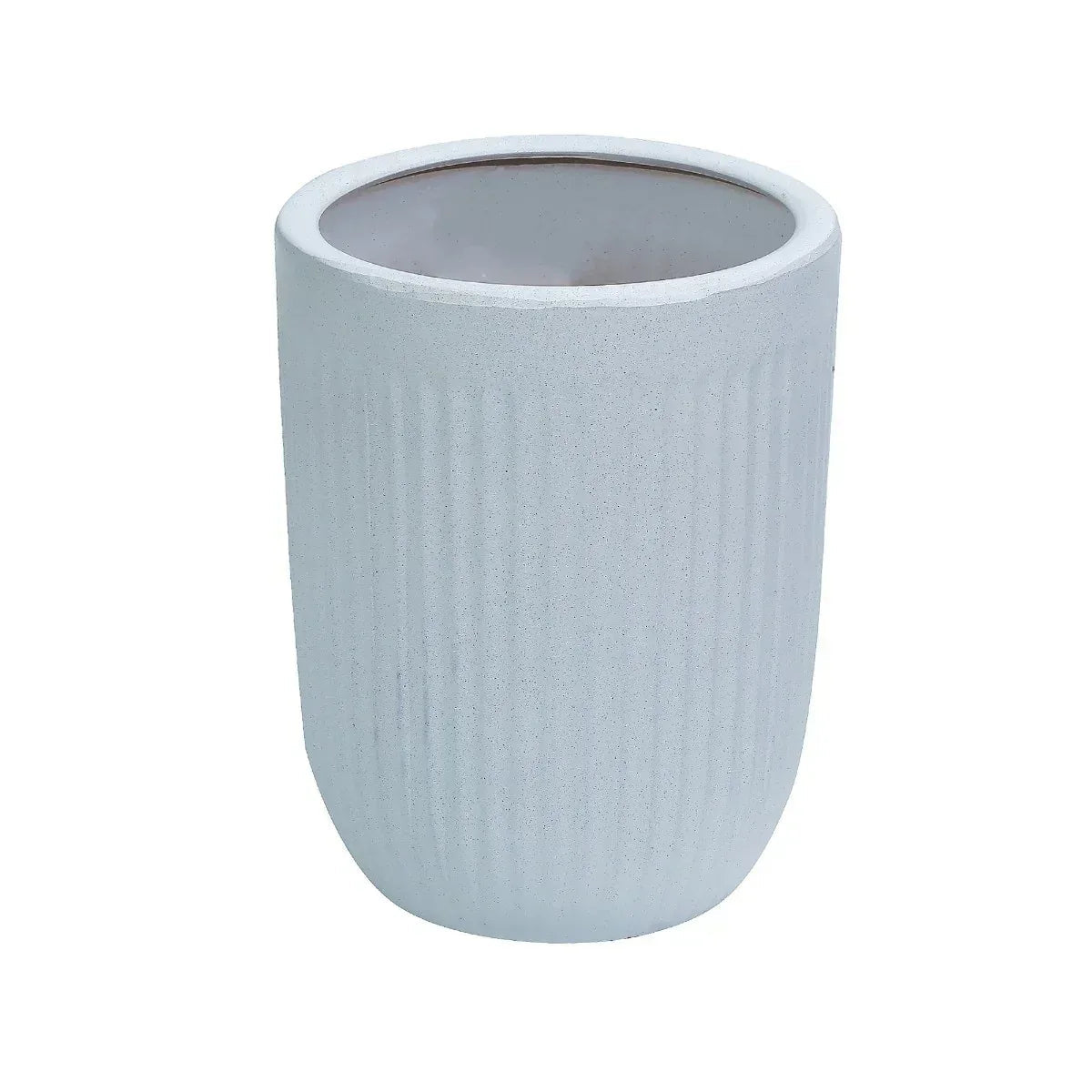 Ghiveci ecologic, Eco-friendly, Naimeed D6358, Mediu, din materiale minerale, Alb, 44x32x32cm