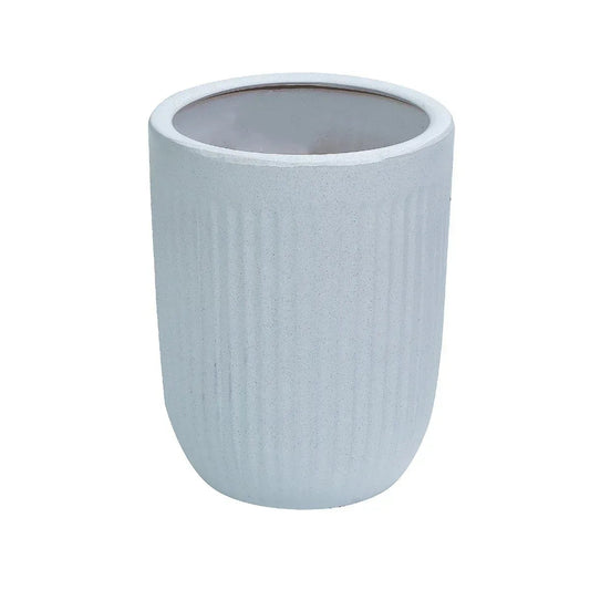 Ghiveci ecologic, Eco-friendly, Naimeed D6358, Mediu, din materiale minerale, Alb, 44x32x32cm