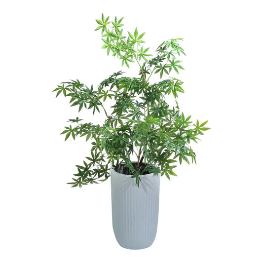 Ghiveci ecologic, Eco-friendly, Naimeed D6358, Mic , din materiale minerale, Alb, 44x32x32cm