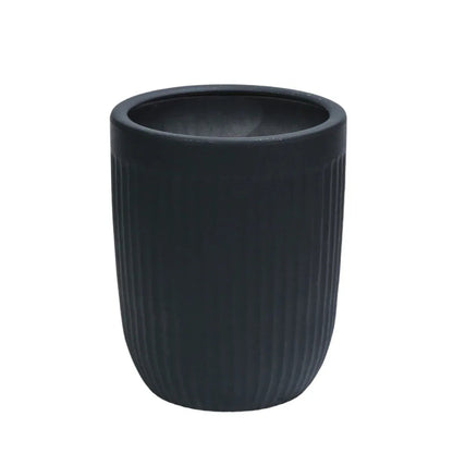 Ghiveci ecologic, Eco-friendly, Naimeed D6359, Mediu, din materiale minerale, Negru, 44x32x32cm