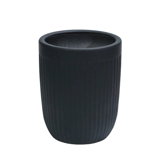 Ghiveci ecologic, Eco-friendly, Naimeed D6359, Mediu, din materiale minerale, Negru, 44x32x32cm