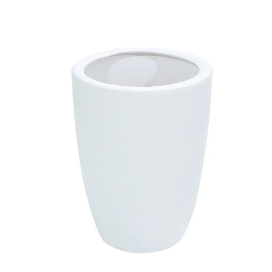 Ghiveci ecologic, Eco-friendly, Naimeed D6364, Mediu, din materiale minerale, Alb, 43x31x31cm