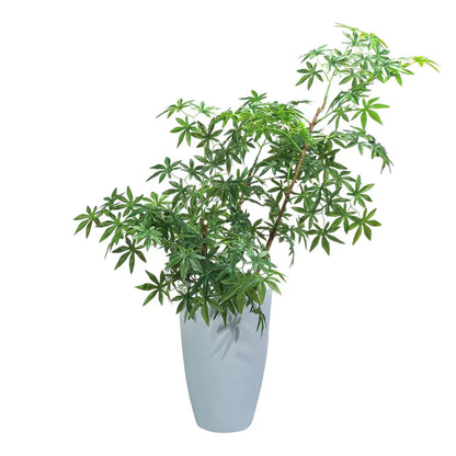 Ghiveci ecologic, Eco-friendly, Naimeed D6364, Mare, din materiale minerale, Alb, 48x39x39cm