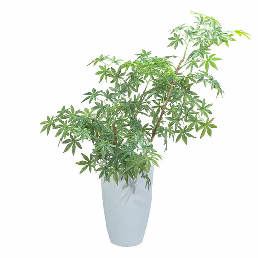 Ghiveci ecologic, Eco-friendly, Naimeed D6364, Mediu, din materiale minerale, Alb, 43x31x31cm