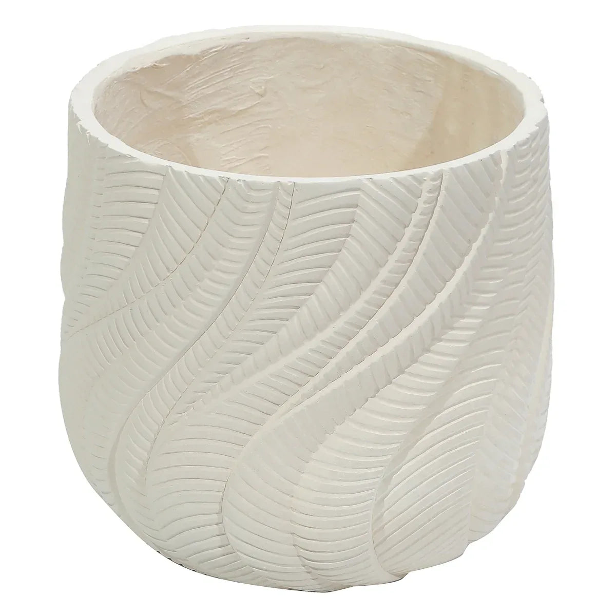 Ghiveci ecologic, Eco-friendly, Naimeed D6380, Mare, din materiale minerale, Crem, 42x45x45cm