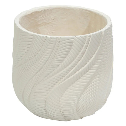 Ghiveci ecologic, Eco-friendly, Naimeed D6380, Mare, din materiale minerale, Crem, 42x45x45cm
