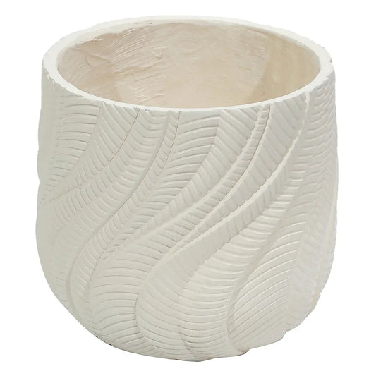 Ghiveci ecologic, Eco-friendly, Naimeed D6380, Mare, din materiale minerale, Crem, 42x45x45cm