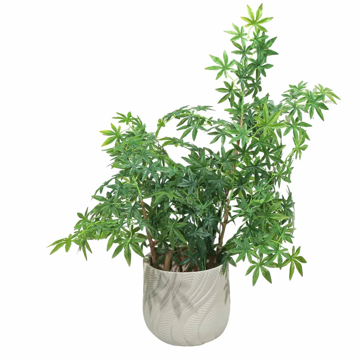Ghiveci ecologic, Eco-friendly, Naimeed D6380, Mare, din materiale minerale, Crem, 42x45x45cm